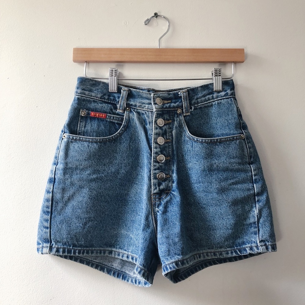 Vintage high waist denim shorts